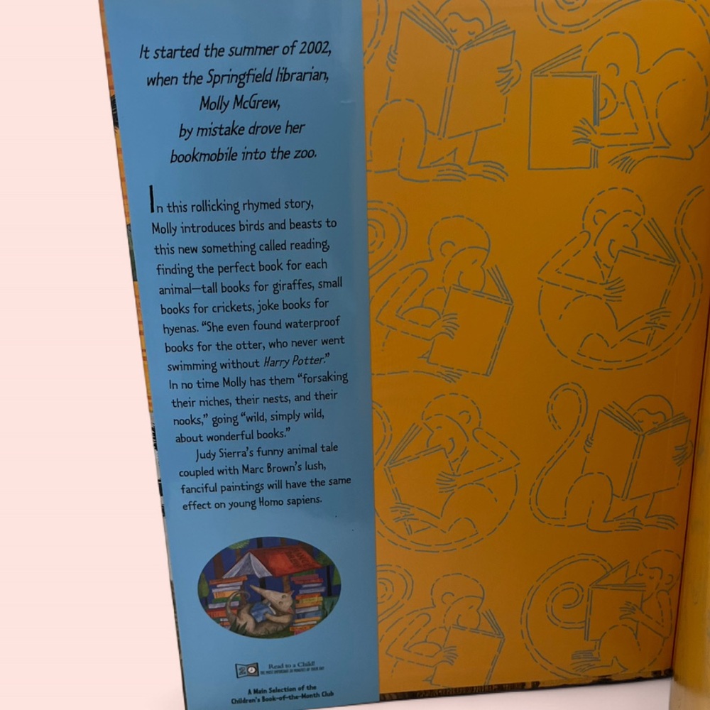Wild About Books Judy Sierra & Marc Brown Hardcover Children’s Book Dust Jacket - Picture 3 of 6